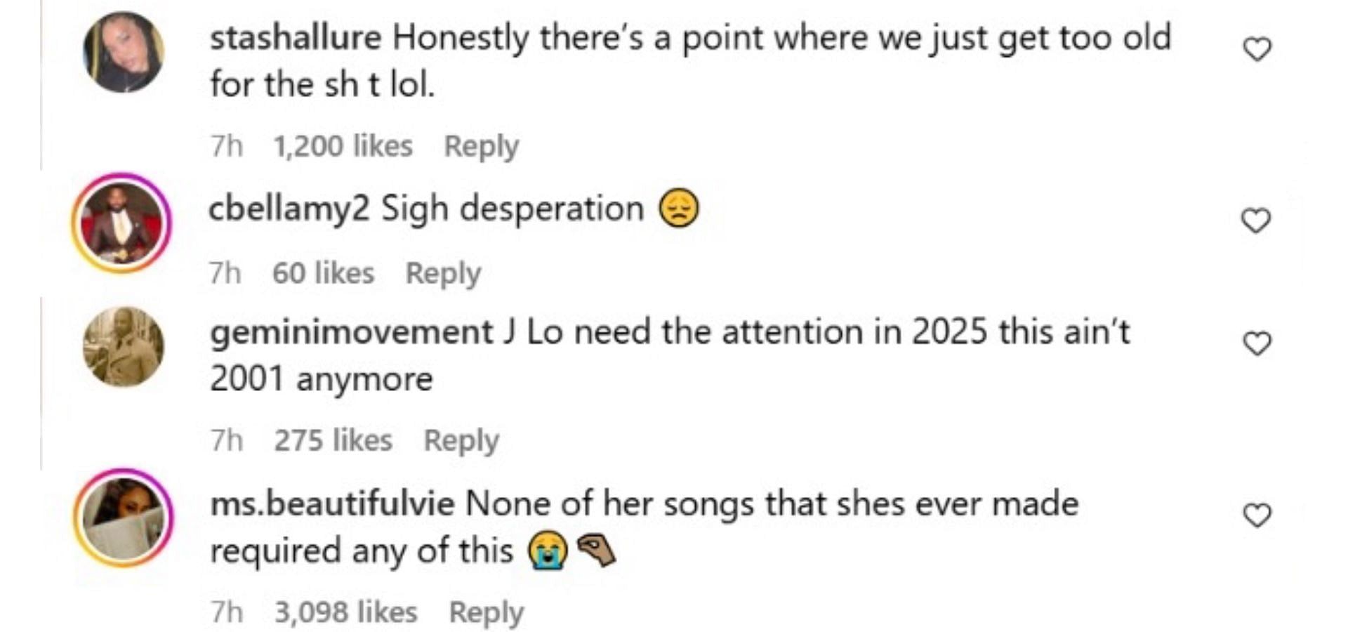 Comments reacting to the news (Image via Instagram/ @)